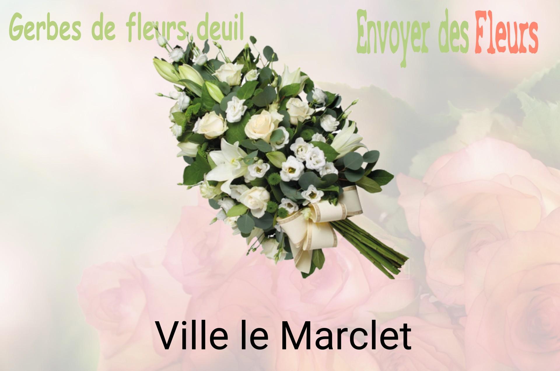 Gerbe de fleurs de deuil livrée à Ville-le-Marclet